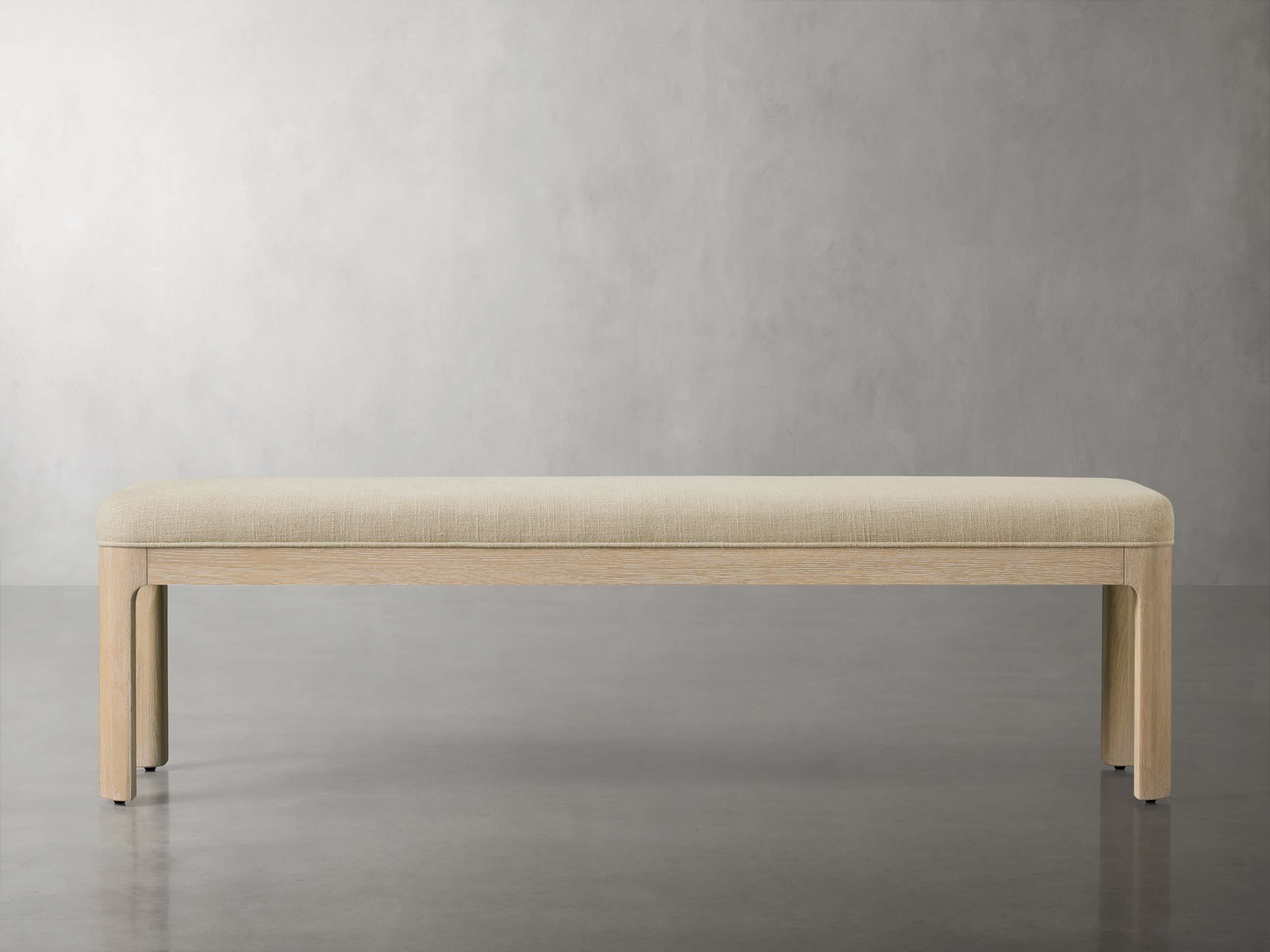 Calista Bench in Upholstered 55" Natural  Izzy Fawn/Sand - Image 0