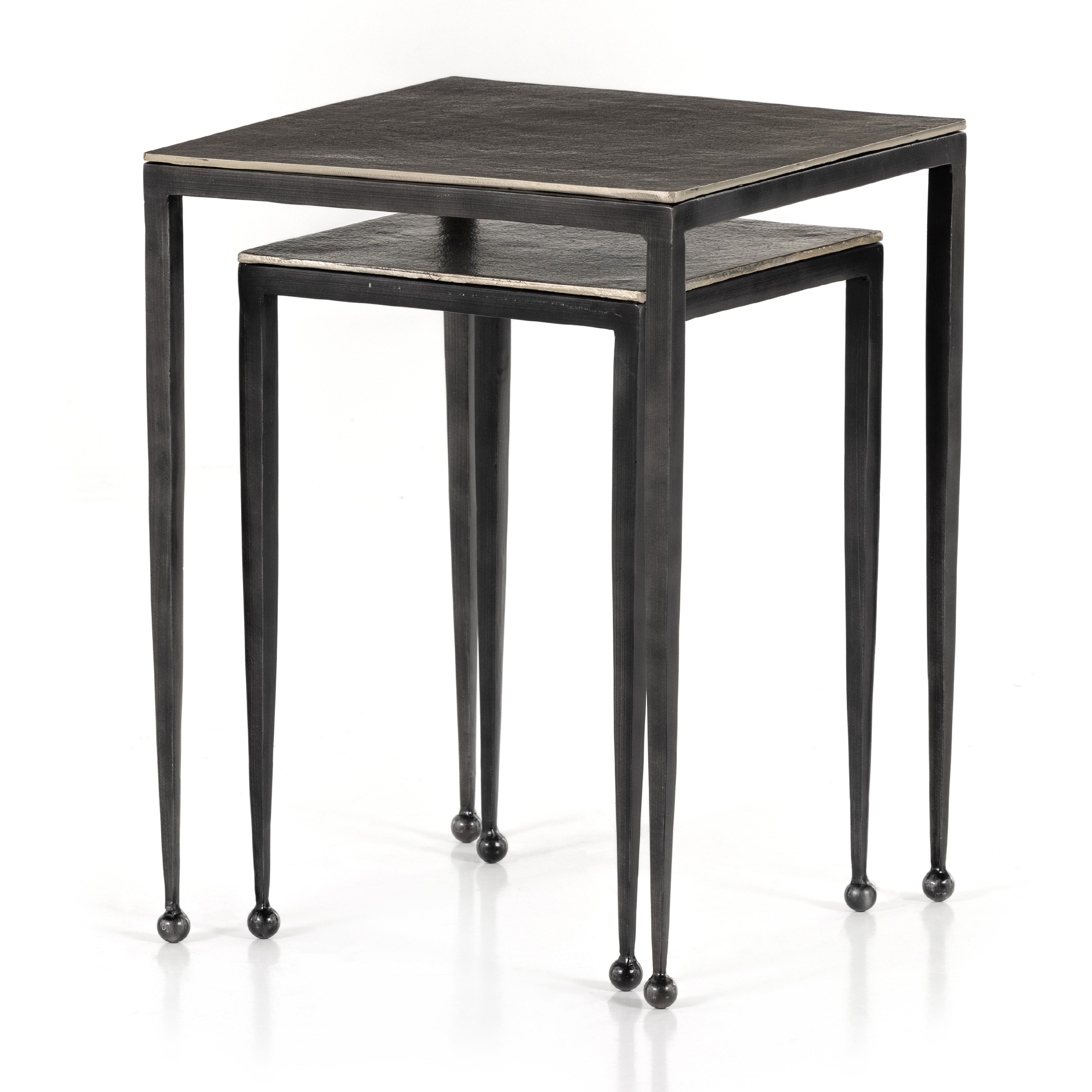Dalston Nesting End Table Set - Raw Antique Nickel - Image 9