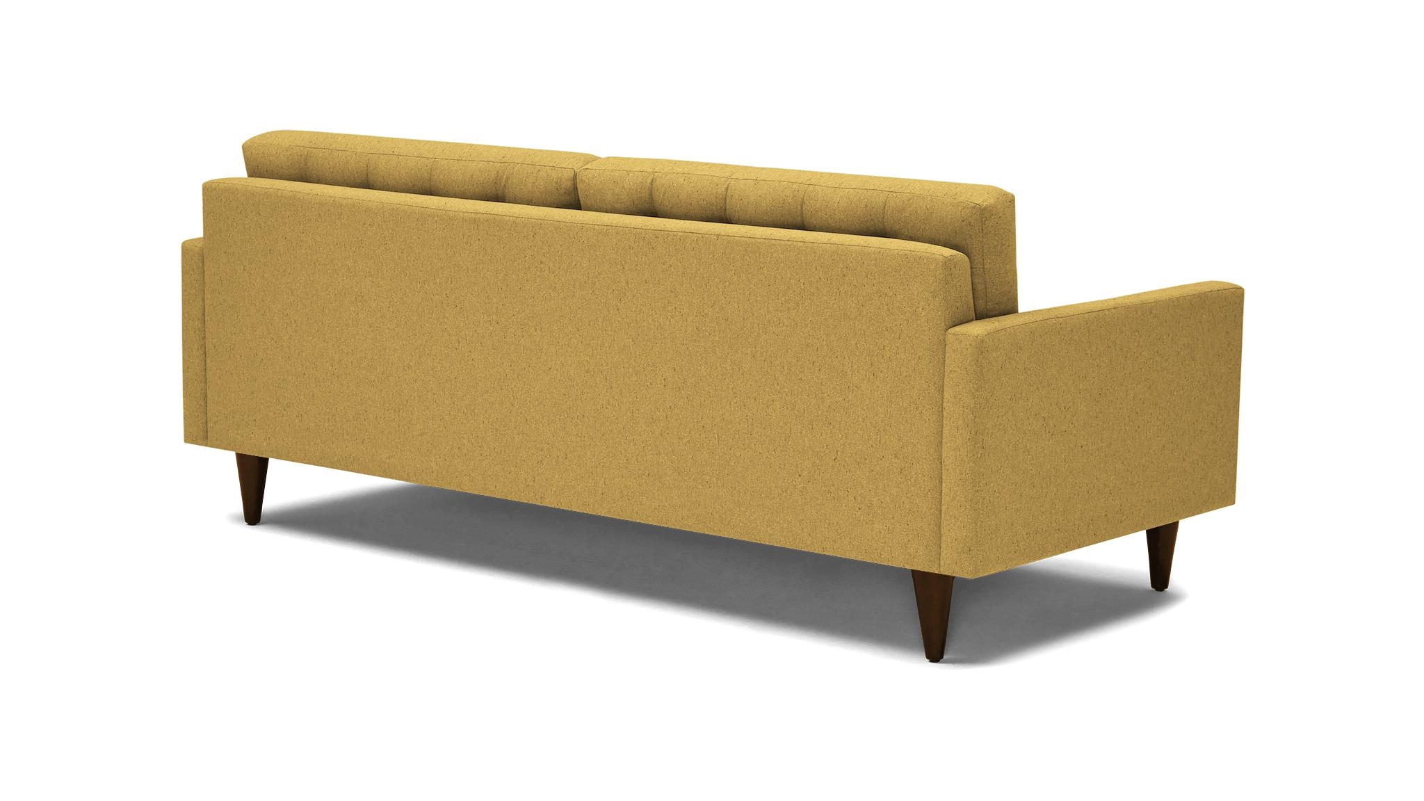 Yellow Eliot Mid Century Modern Sofa - Bentley Daisey - Mocha - Image 3