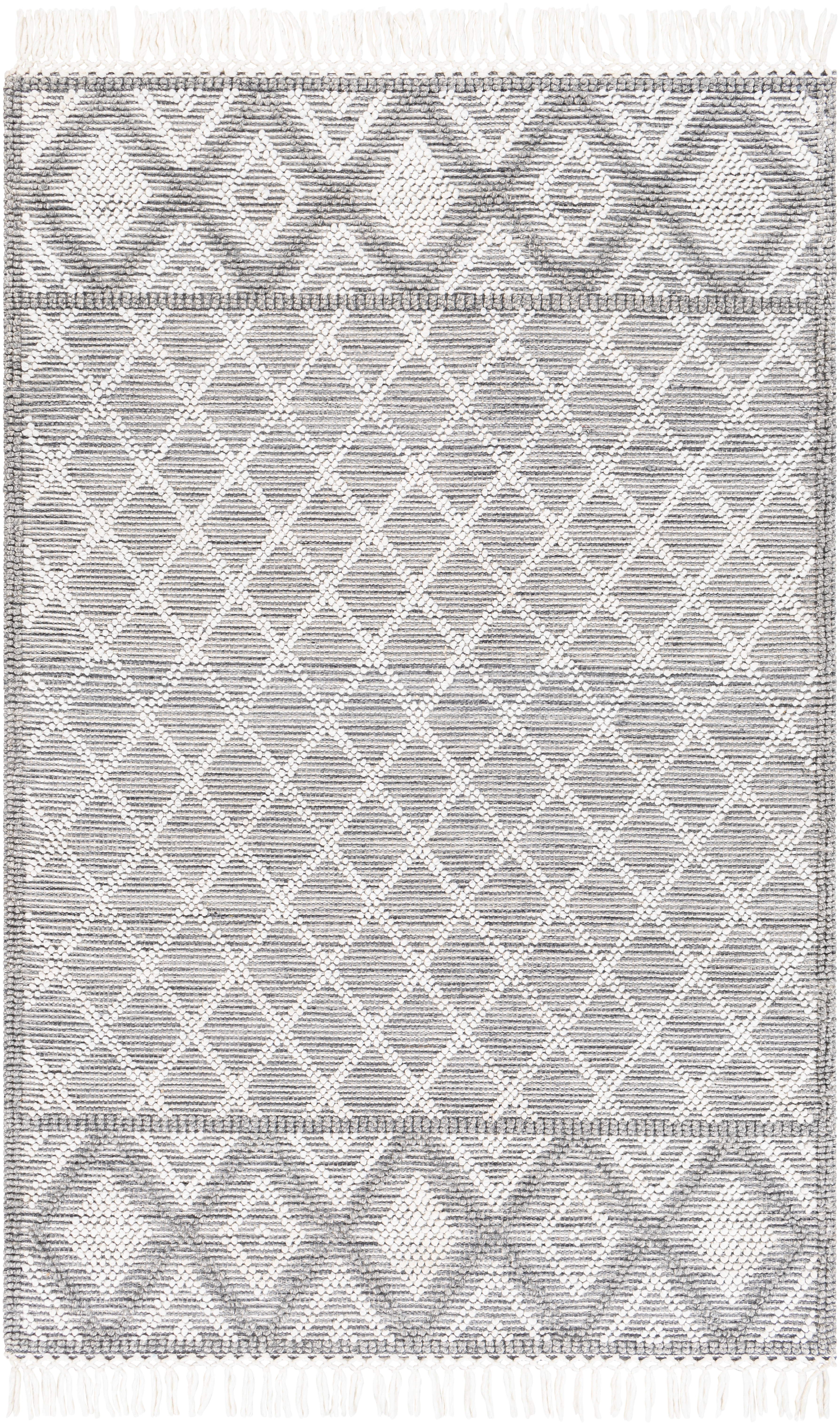 Livabliss Fleur Gray Indoor 5' x 7'6" Handmade Rug - Image 0