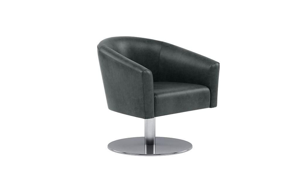 Tegan Leather Pedestal Swivel Chair - Image 1