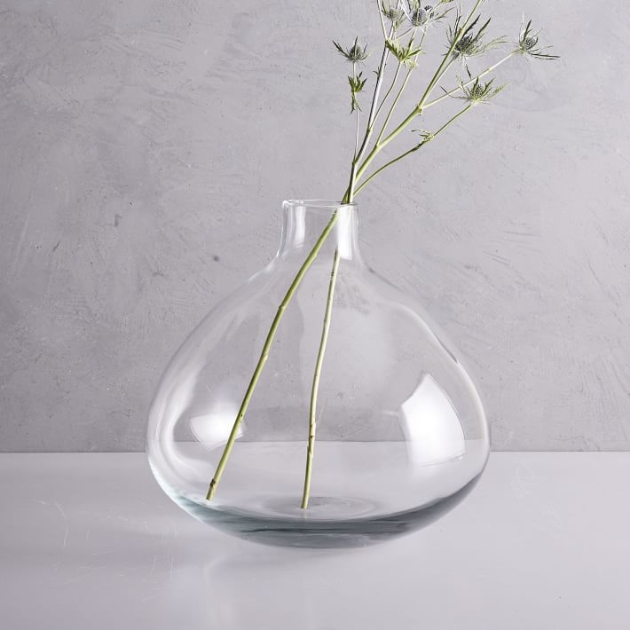 Oversized Glass Vase, Clear - Image 1
