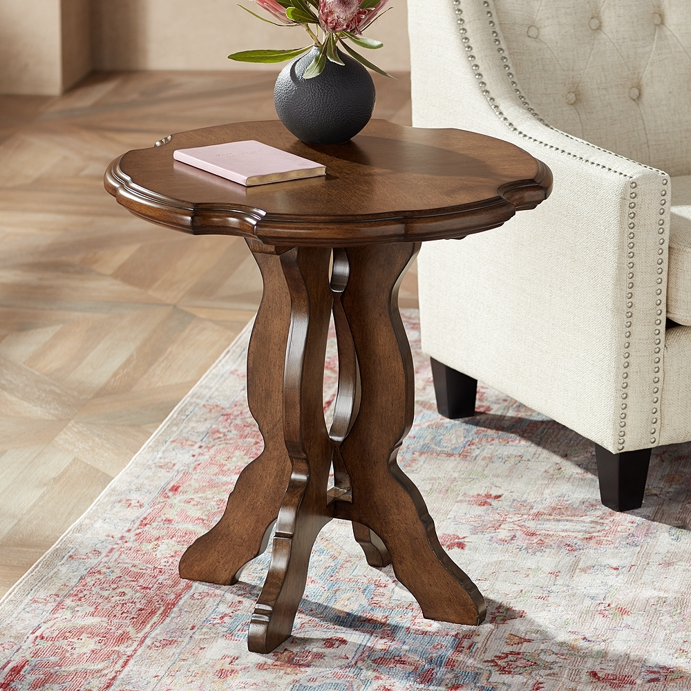 Cottswolds 27 1/4" High Brown Wood Accent Table - Image 0