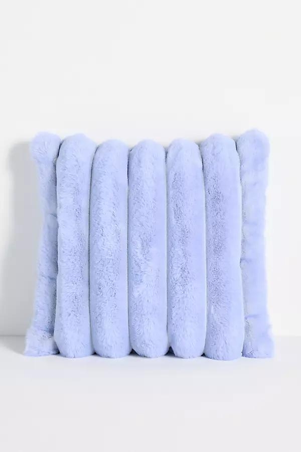 Tipped Puffer Faux Fur Pillow - Image 0