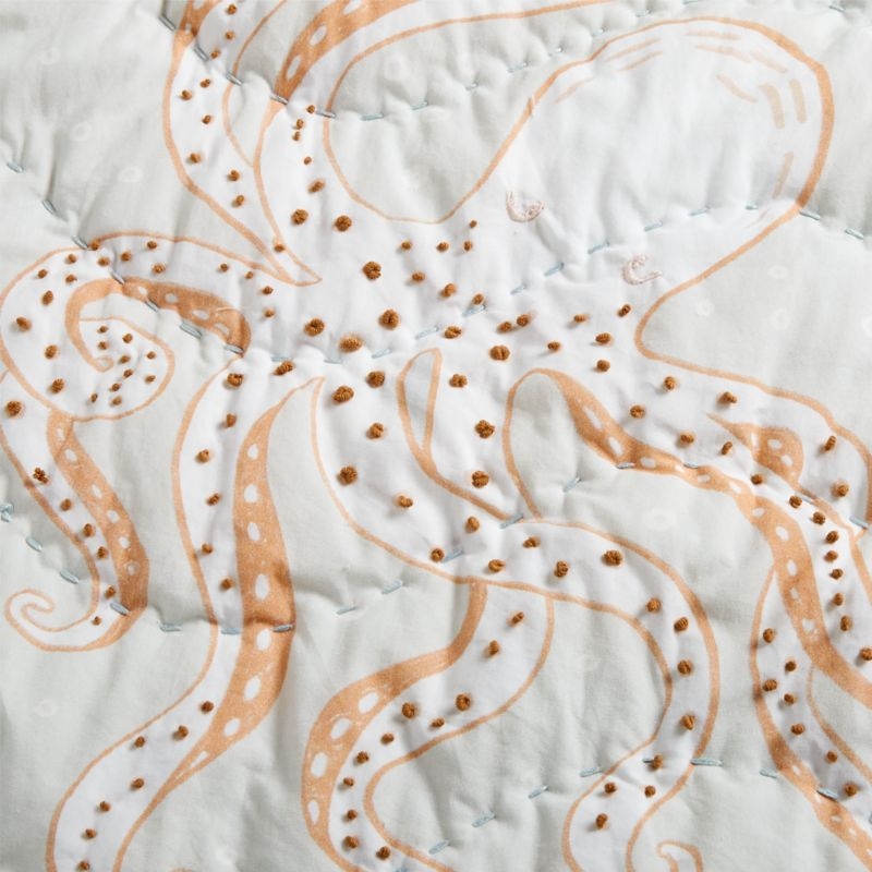 Aquatic Life Organic Cotton Baby Crib Quilt - Image 7
