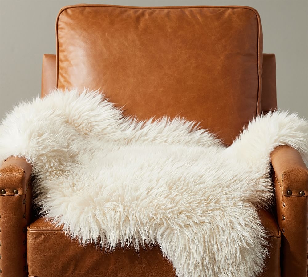 Luxe Faux Fur Hide, 24 x 35", Ivory - Image 0