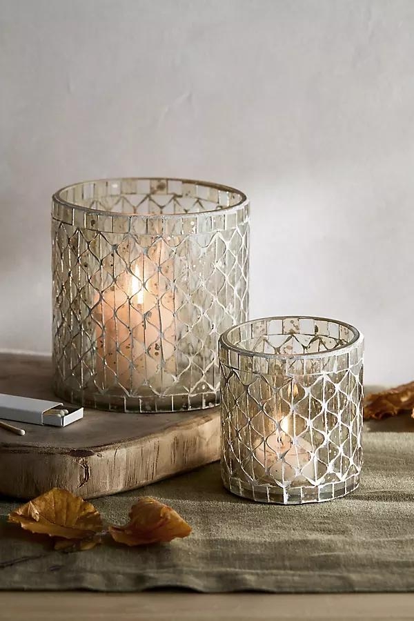 Caged Mosaic Votives, Set of 2 - Image 0