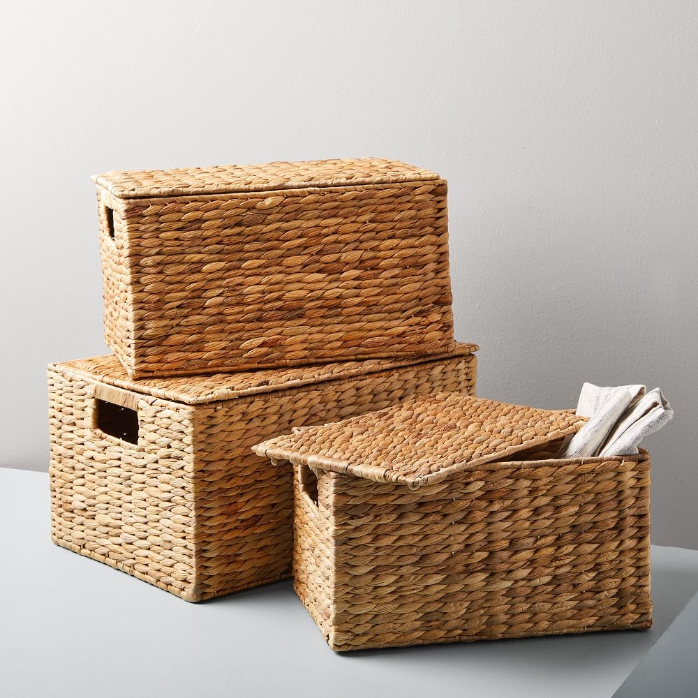 Twist Weave Baskets, Set of 3, Natural - Image 0