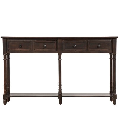 Console Table Sofa Table Easy Assembly With Two Storage Drawers And Bottom Shelf For Living Room, Entryway-CHH-WF191266 - Image 0