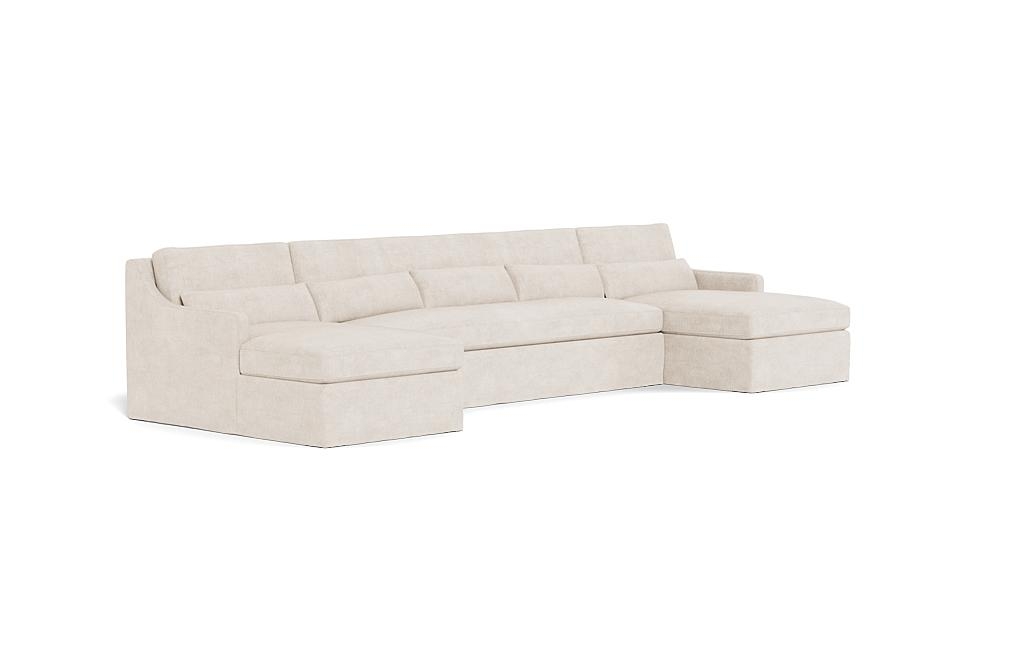 Ella Slipcovered 3-Piece 5-Seat U-Sectional - Image 1