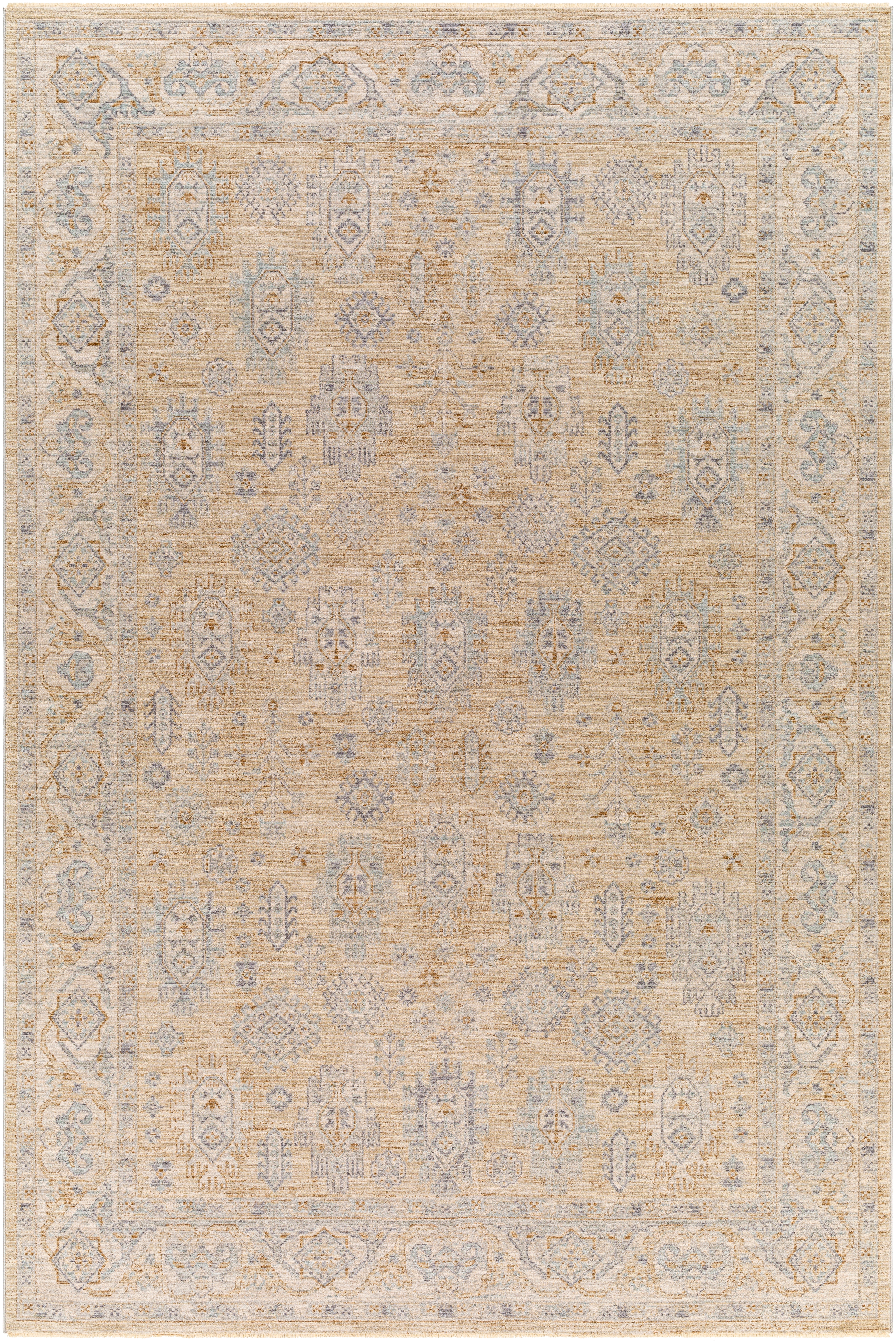 Avant Garde Beige Indoor 6'7" x 9'6" Machine Woven Rug - Image 0