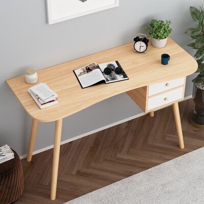 Solid Wood Leg Computer Desk - Image 0
