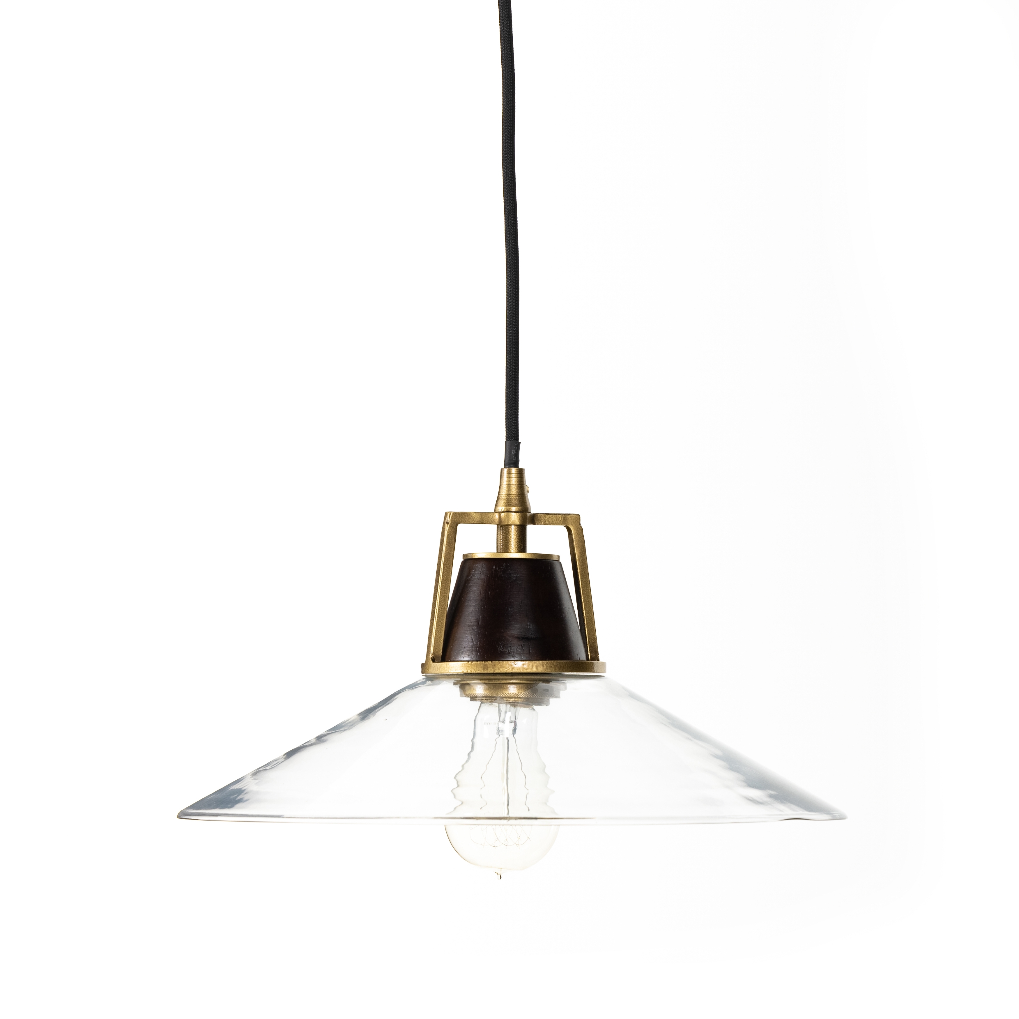 Novak Glass Pendant-Antique Brass - Image 5