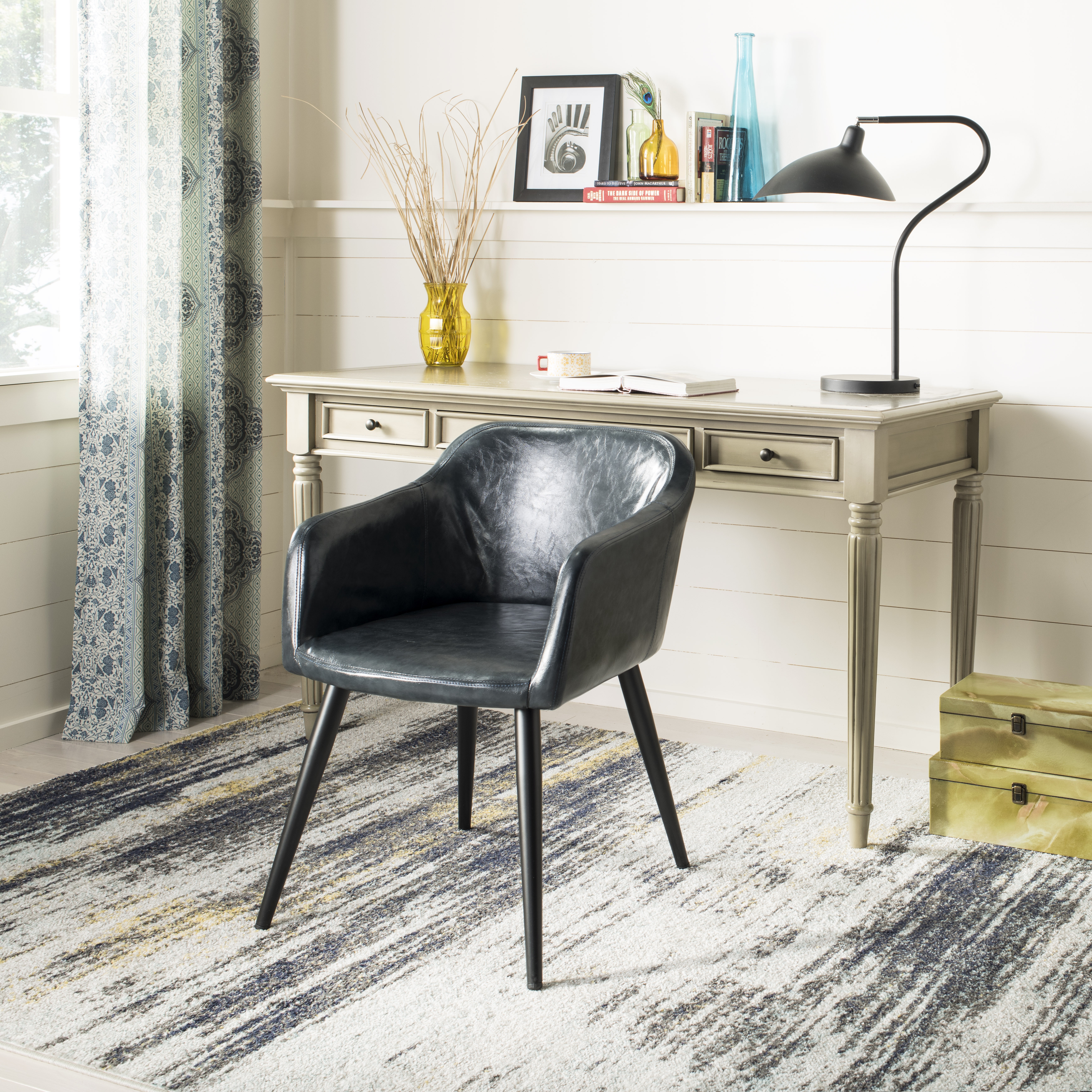 Adalena Accent Chair - Dark Grey - Safavieh - Image 1