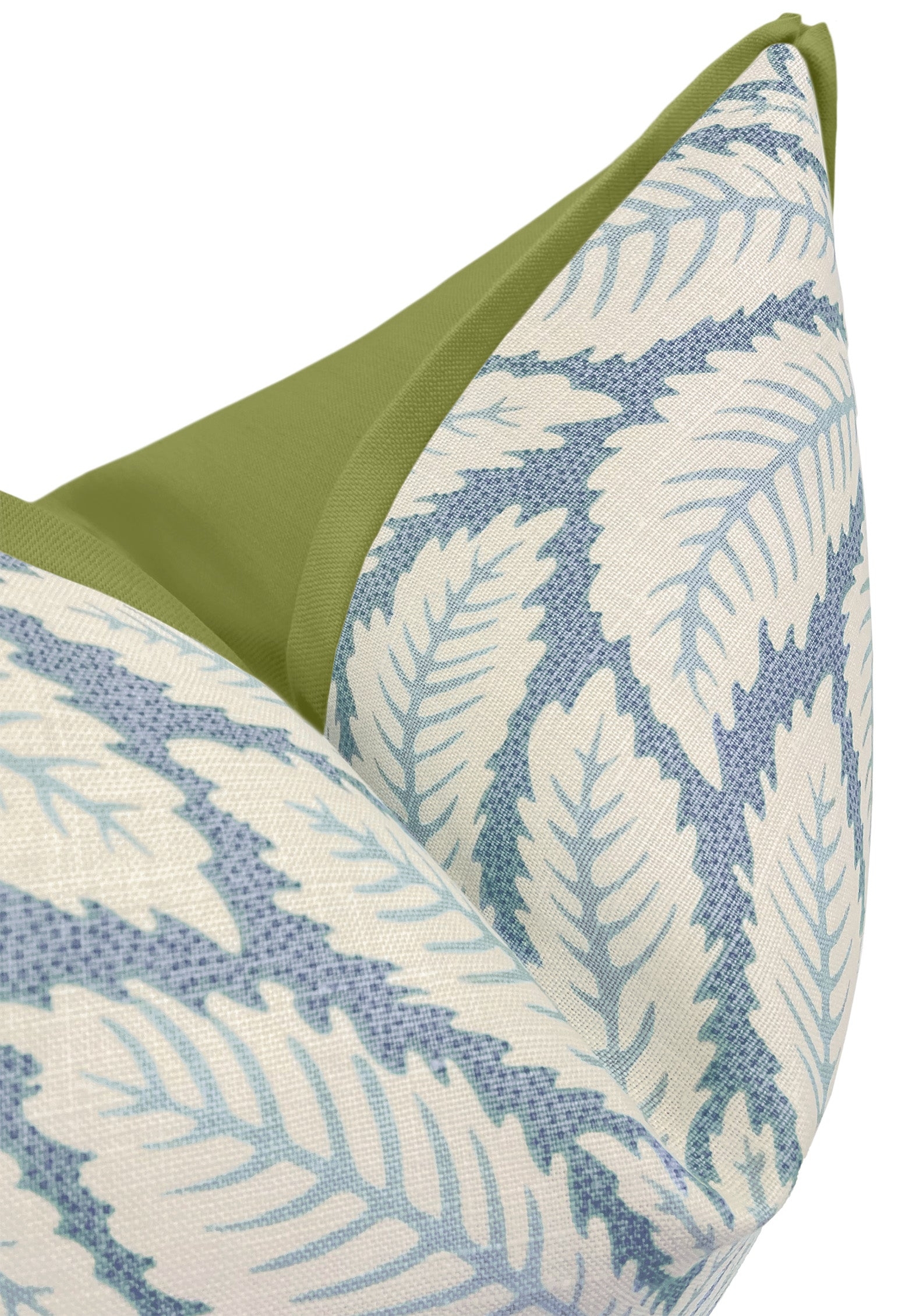 TALAVERA COTTON AND LINEN PRINT // BLUE | BRUNSCHWIG & FILS - 20" X 20" / BUTTERFLY FLANGE / Powder Blue - Image 4
