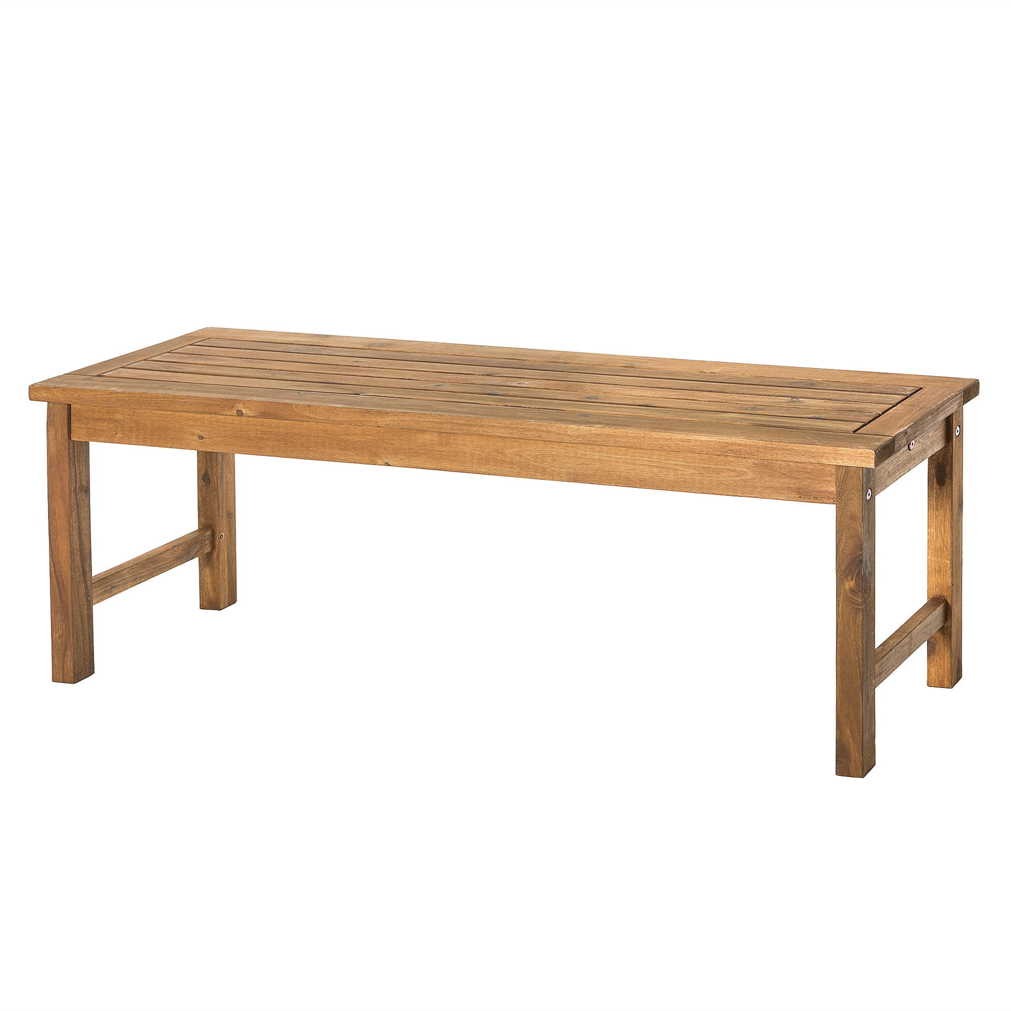 Acacia Wood Outdoor Patio Bench - Brown - Image 2