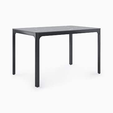 WE Gable 32x32 Table, Black Porcelain Top, Black Base, 4 Leg - Image 2