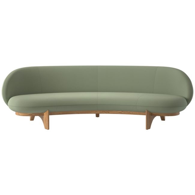 Newt 97" Curved Sofa Luca Sage - Image 0