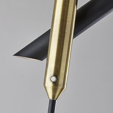 Modern Focus LED Floor Lamp, Brass &amp; Bronze - Image 1