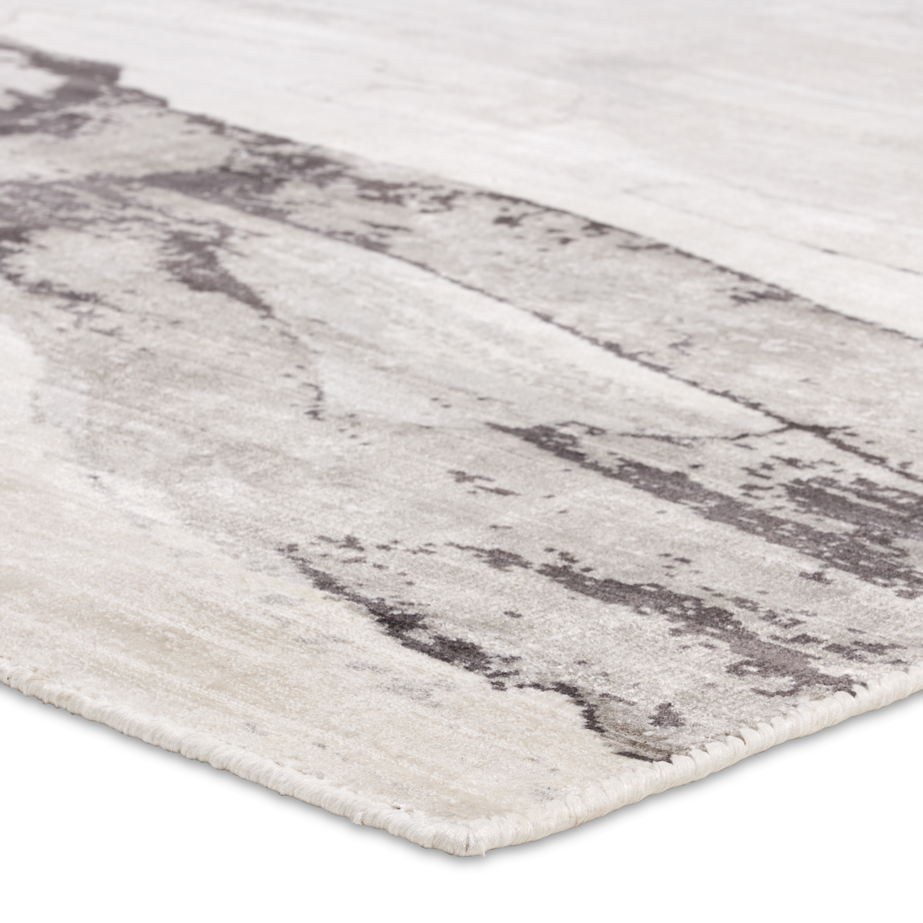 Contour SNA01 Handmade Abstract Gray and Ivory Area Rug (8'x10') - Image 1