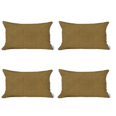 Boho-Chic Lumbar Decorative Houndstooth Jacquard Pillow Covers Set Of 4 Pcs - Image 0