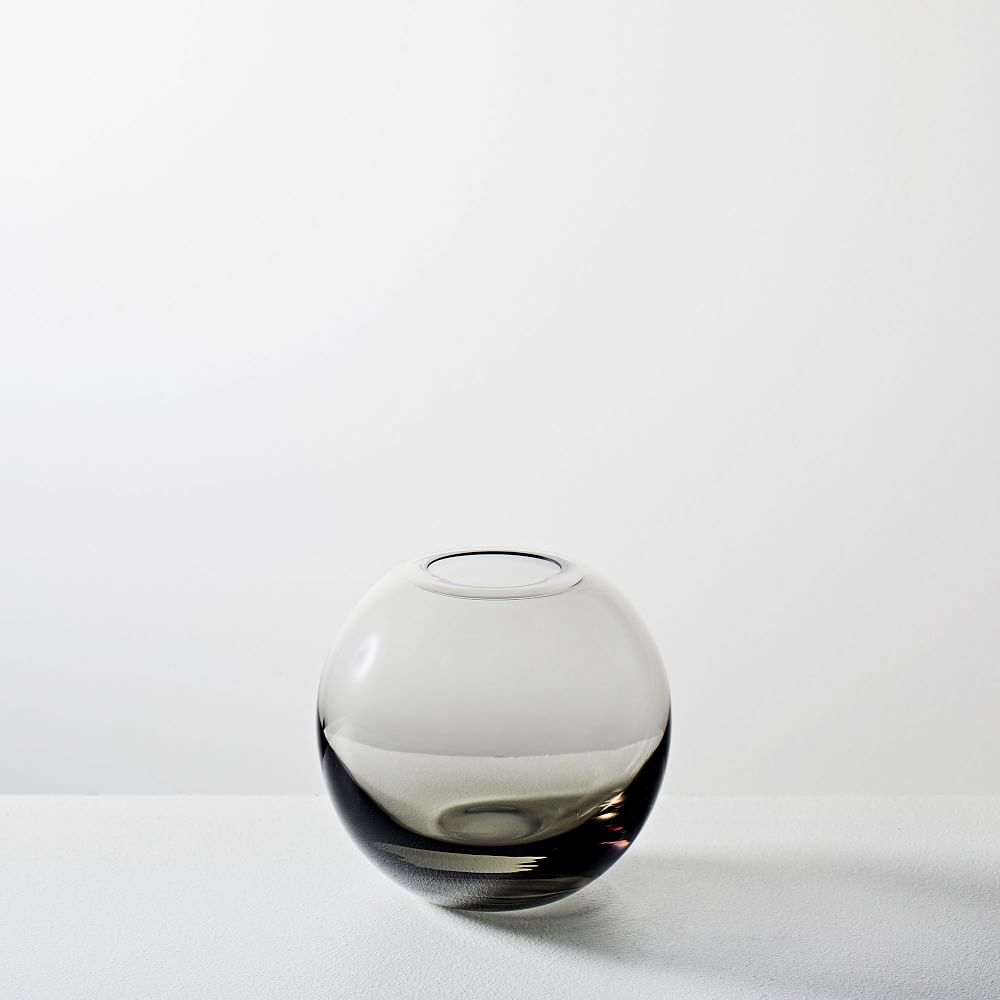 Foundations Vase, Glass Bud, Silver, 4.25" - Image 0