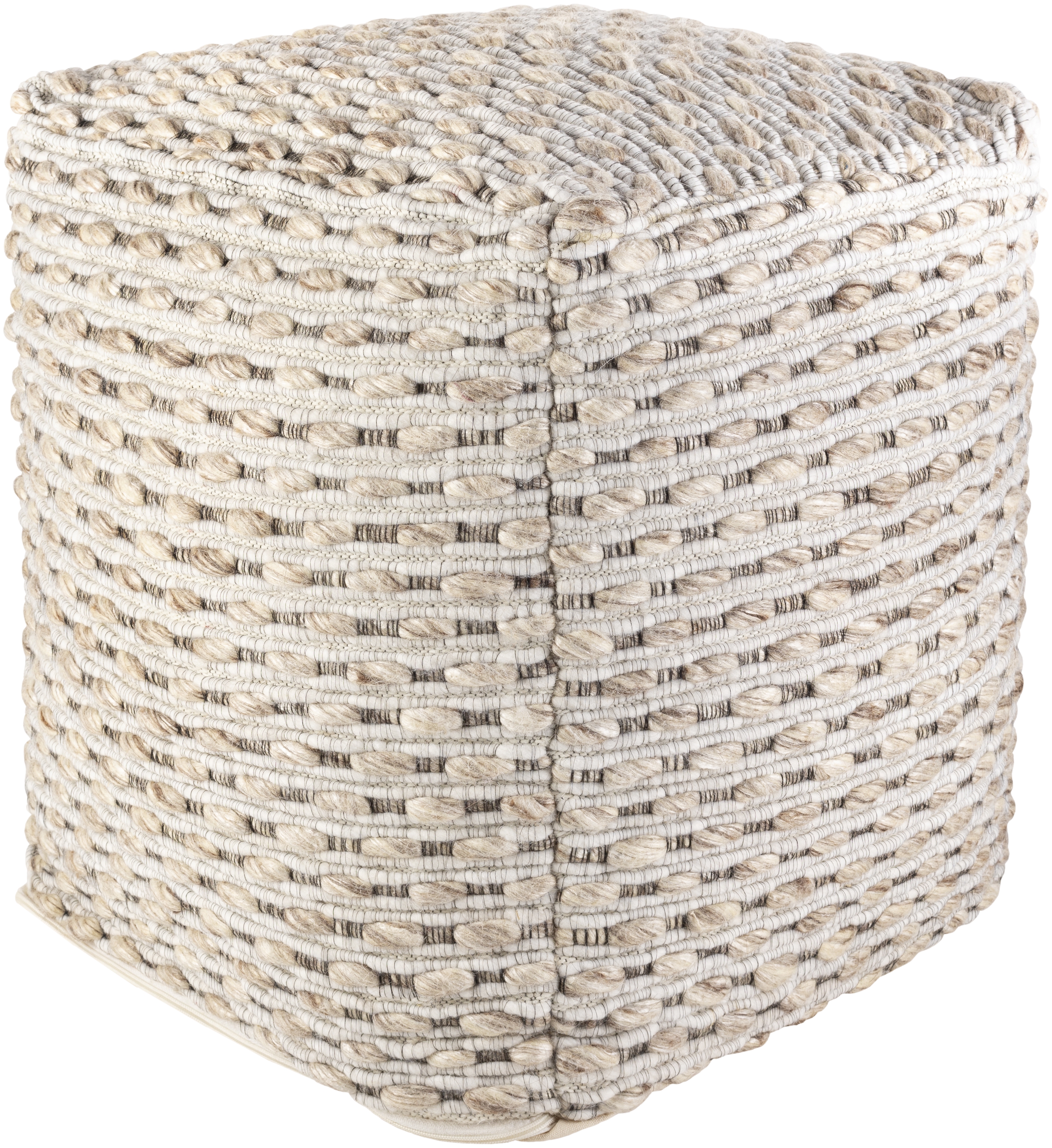 Lanier Woven Pouf - Image 0