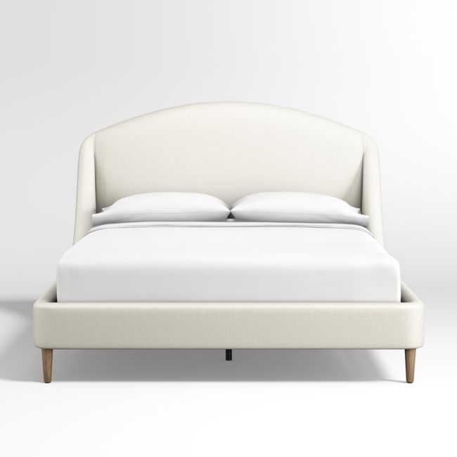 Lafayette Ivory Upholstered Queen Bed without Footboard - Image 0