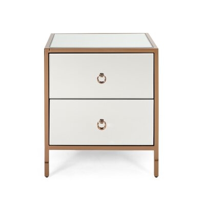 Kaitlin Glam Mirrored 2 Drawer Accent Chest - Image 0