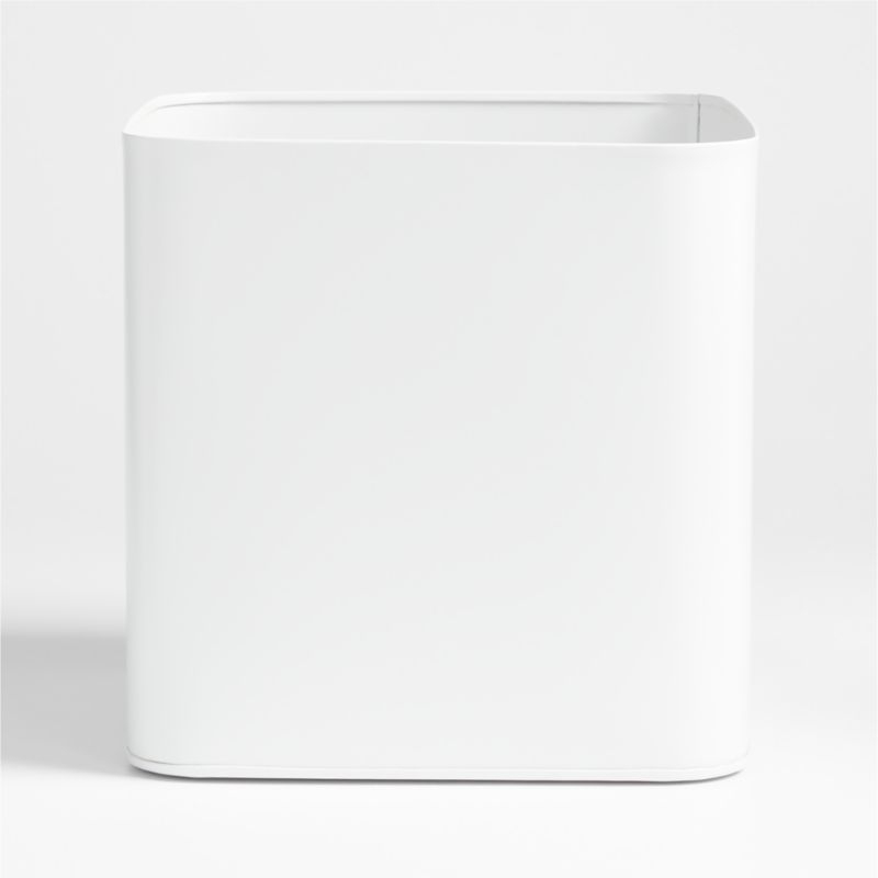 Outline White Metal Storage Bin with Handles - Image 6