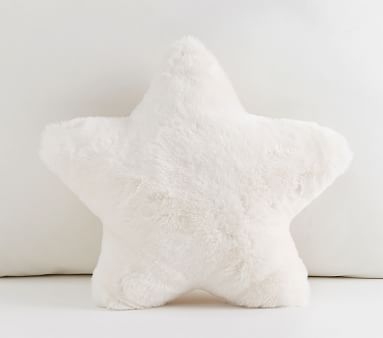 Fur Star Pillow, Ivory - Image 0