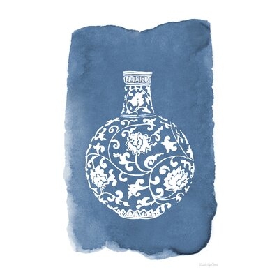 Chinese Vase I by Mercedes Lopez Charro - Wrapped Canvas Painting Print - Image 0