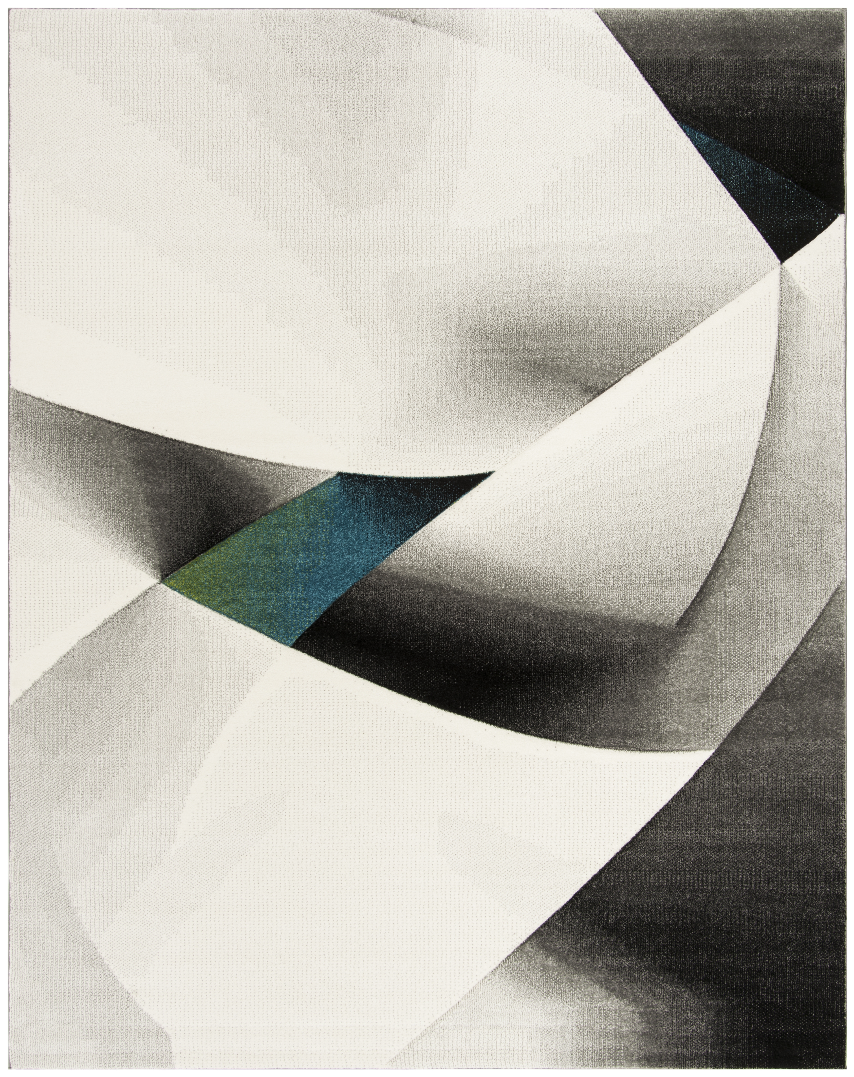 Arlo Home Woven Area Rug, HLW713D, Grey/Teal,  8' X 10' - Image 0