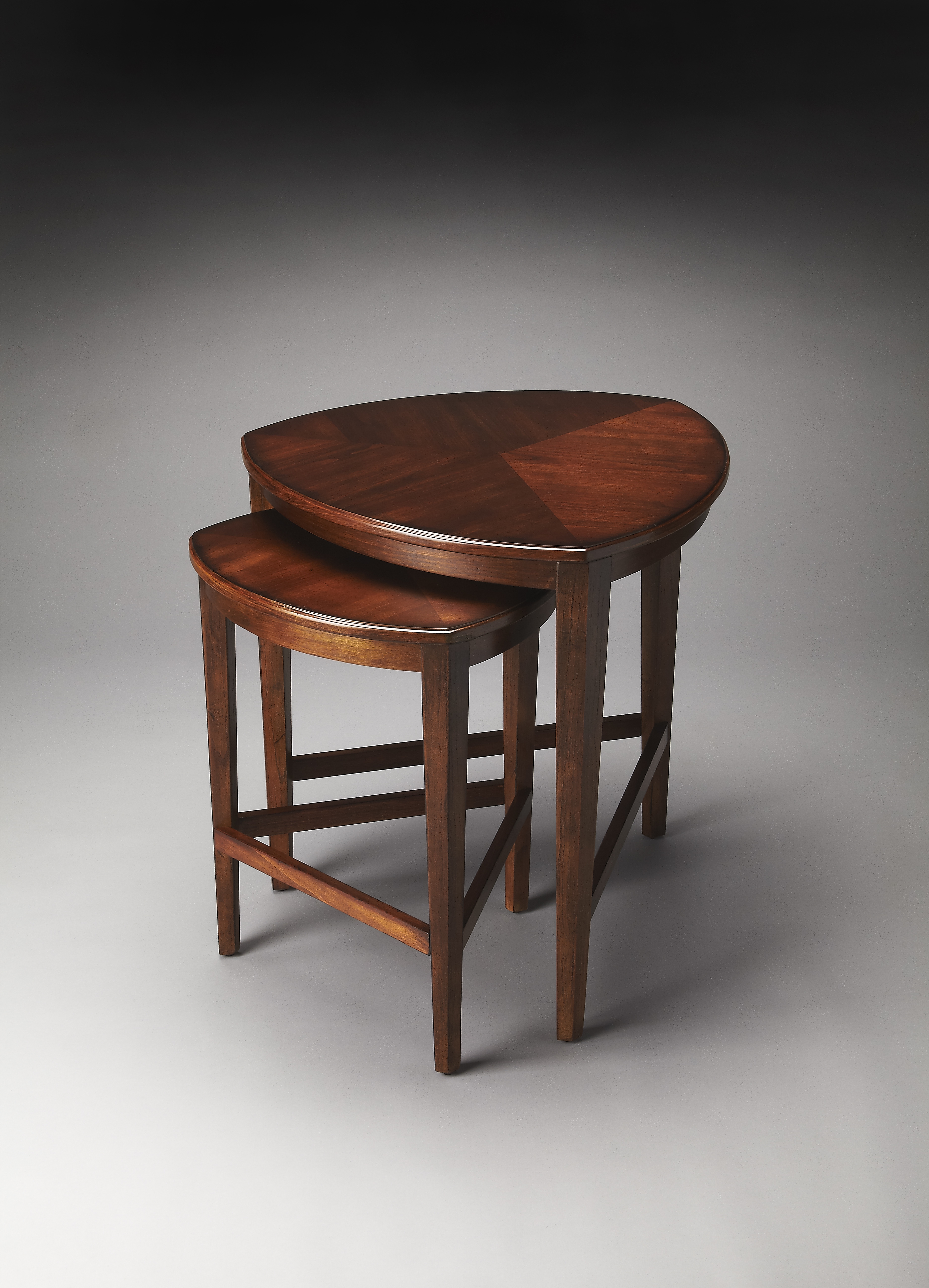 Finnegan Antique Cherry Nesting Side Tables - Image 2