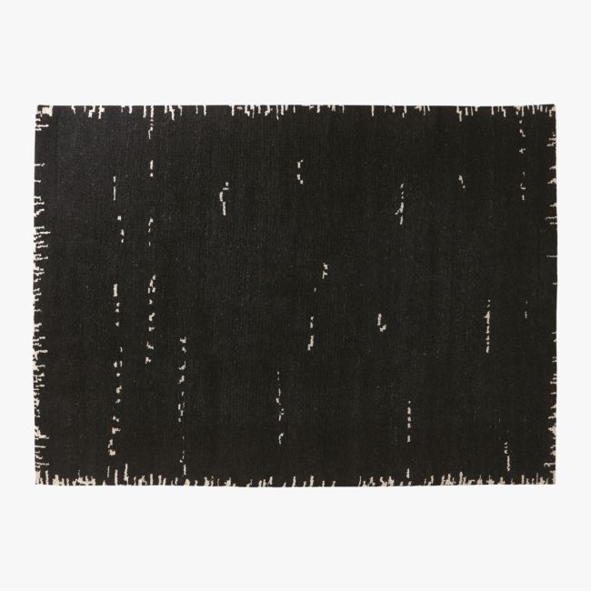 Marrin Hand-Knotted Black New Zealand Wool Area Rug 10'x14' - Image 0