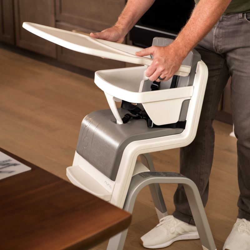 Nuna ® ZAAZ ™ Frost White and Grey Plastic Baby High Chair - Image 3