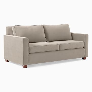Henry 86" Multi Seat Sofa, Performance Coastal Linen, Storm Gray, Chocolate - Image 1