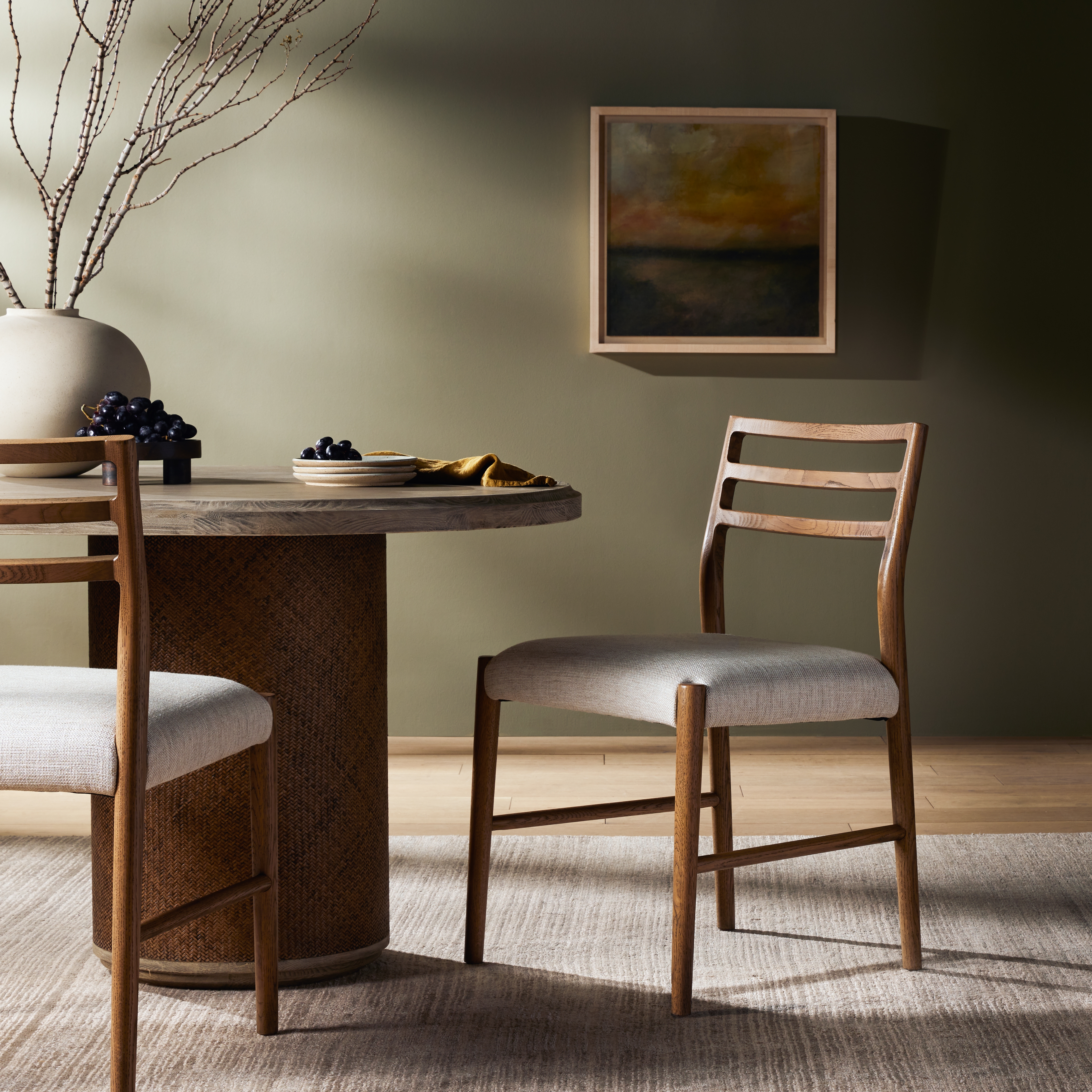 Glenmore Dining Chair-Smoked Oak - Image 11