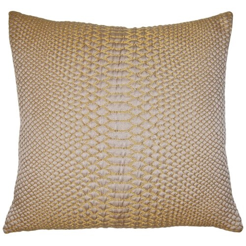 Square Feathers D'or Pillow Cover & Insert - Image 0