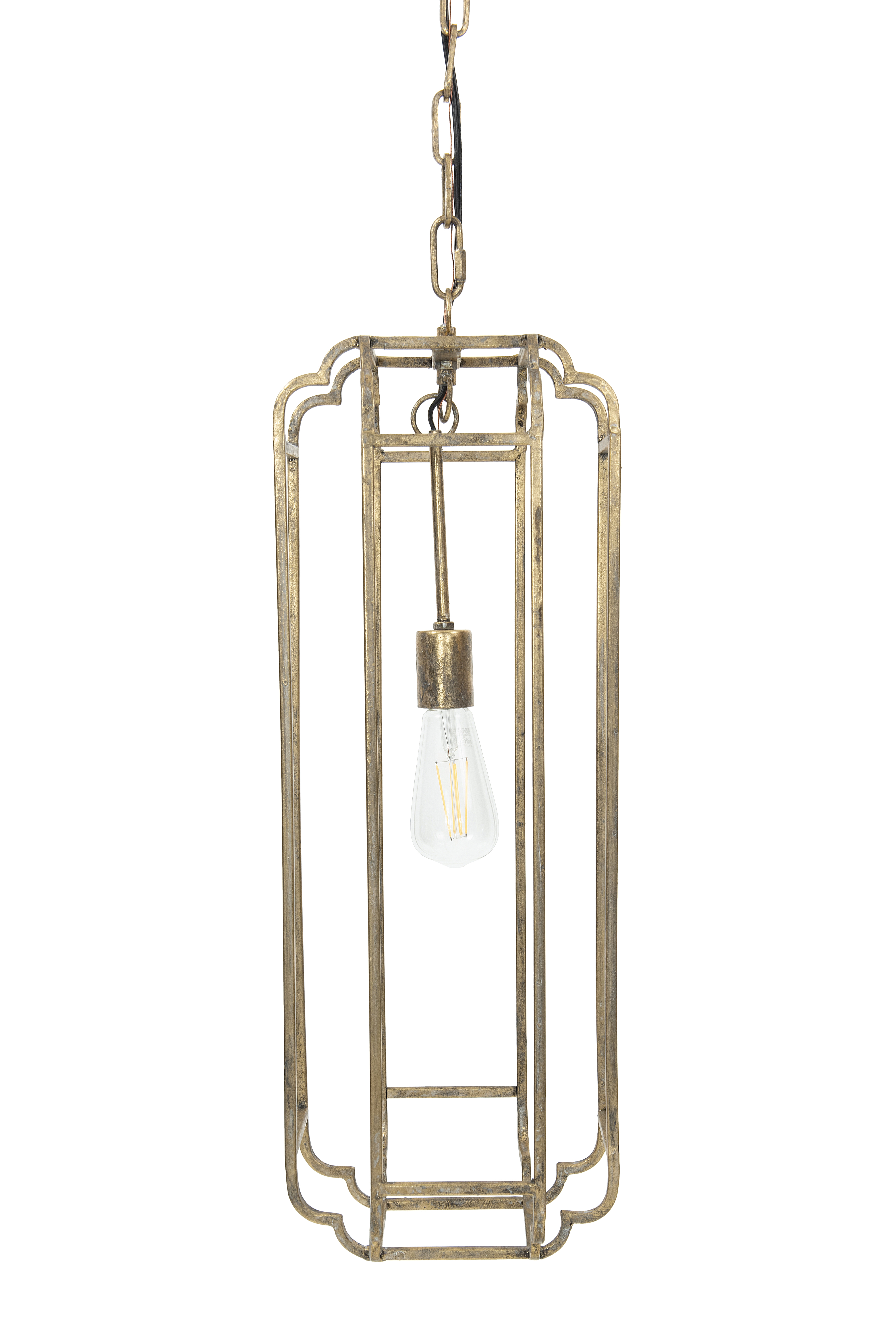 Hanging Pendant Lamp With 1 Light Gold Finish - Image 0
