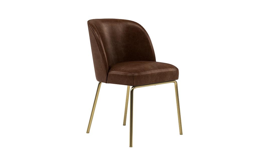 Graham Leather Metal Framed Upholstered Chair - Image 1