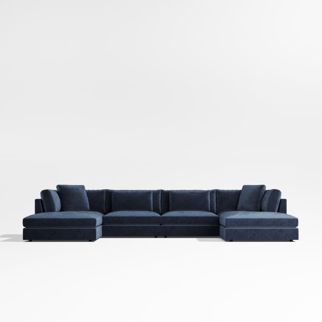 Monterey Modular 4-Piece U-Shaped Sectional Sofa with Double Ottoman - Image 0