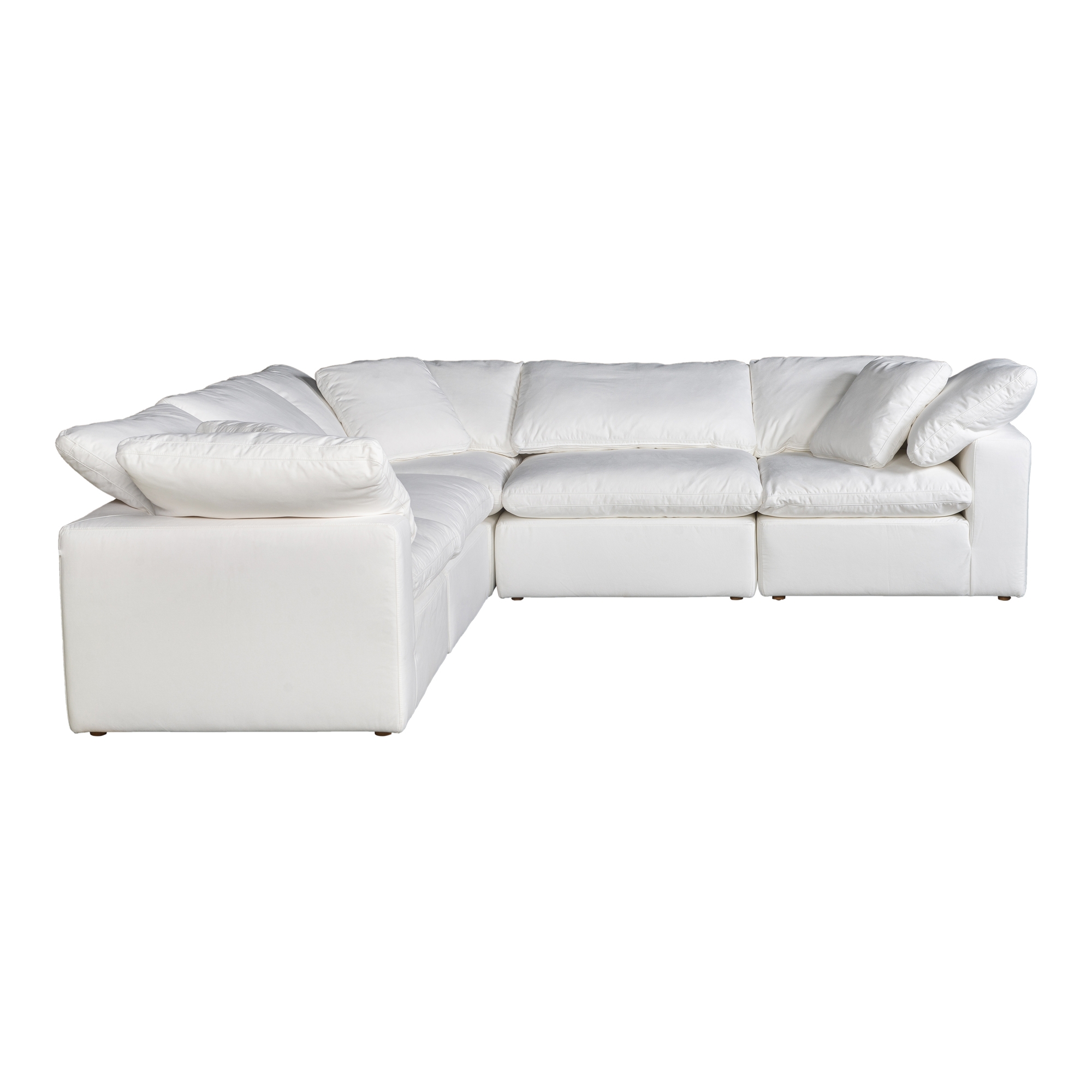 Terra Condo Classic L-Shaped Modular Sectional Cream White - Image 1