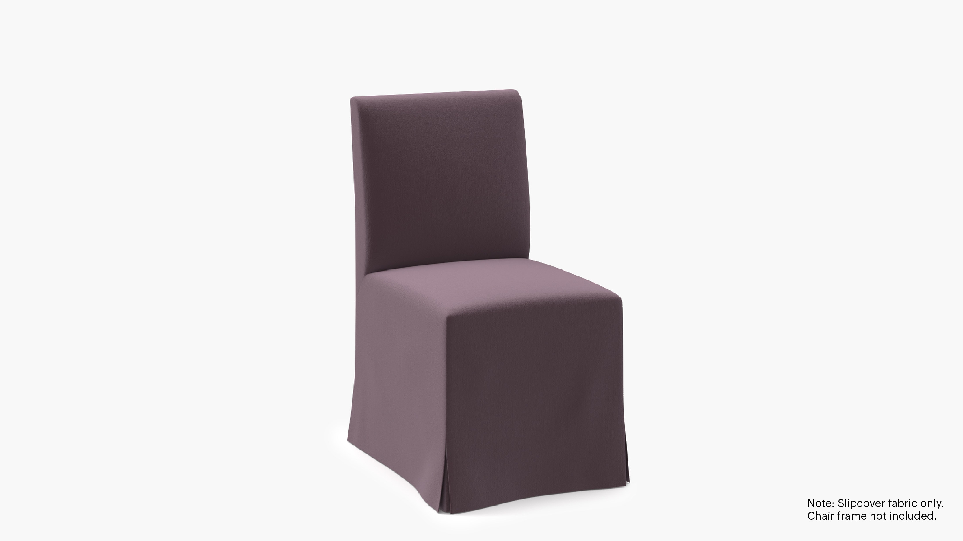 Slipcovered Signature Dining Chair - Cover Only, Lavender Performance Plush Velvet - Image 1