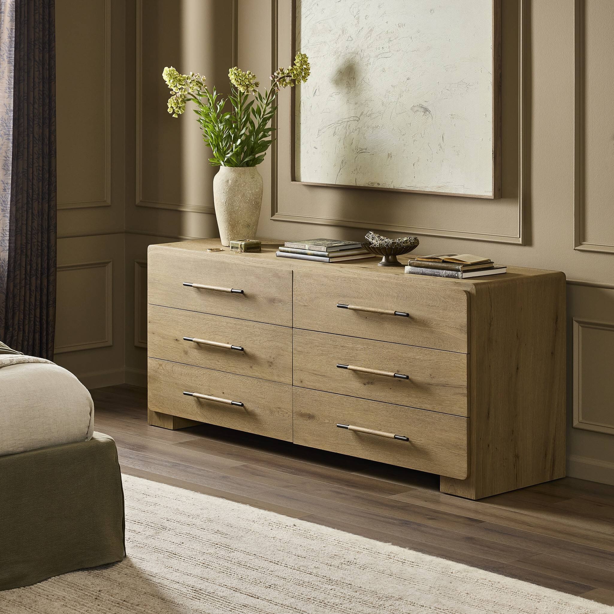 Eden 6 Drawer Dresser - Aged Smoked Oak Veneer - Image 3