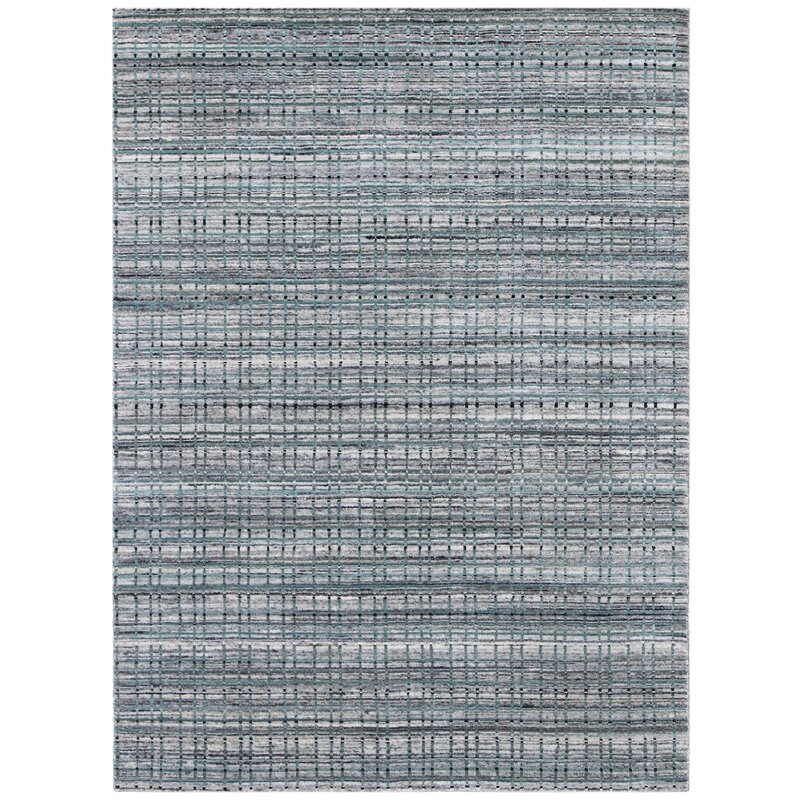 Talamantez Hand-Tufted Wool Grayish Blue Area Rug Rug Size: Rectangle 9' x 12' - Image 0