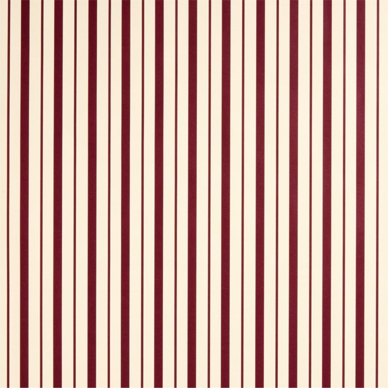 Deep Red Stripe Holiday Gift Wrap - Image 1