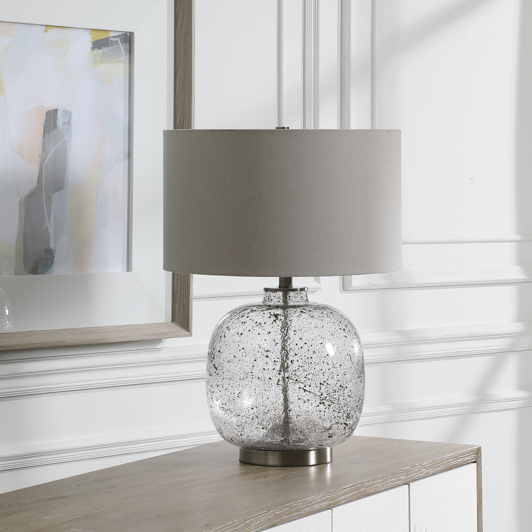 Storm Glass Table Lamp, 17" x 17" x 23.25" - Image 2