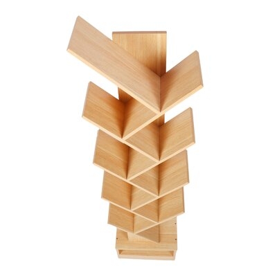 10-Tier Tree Bookshelf Wood Bookcase - Image 0
