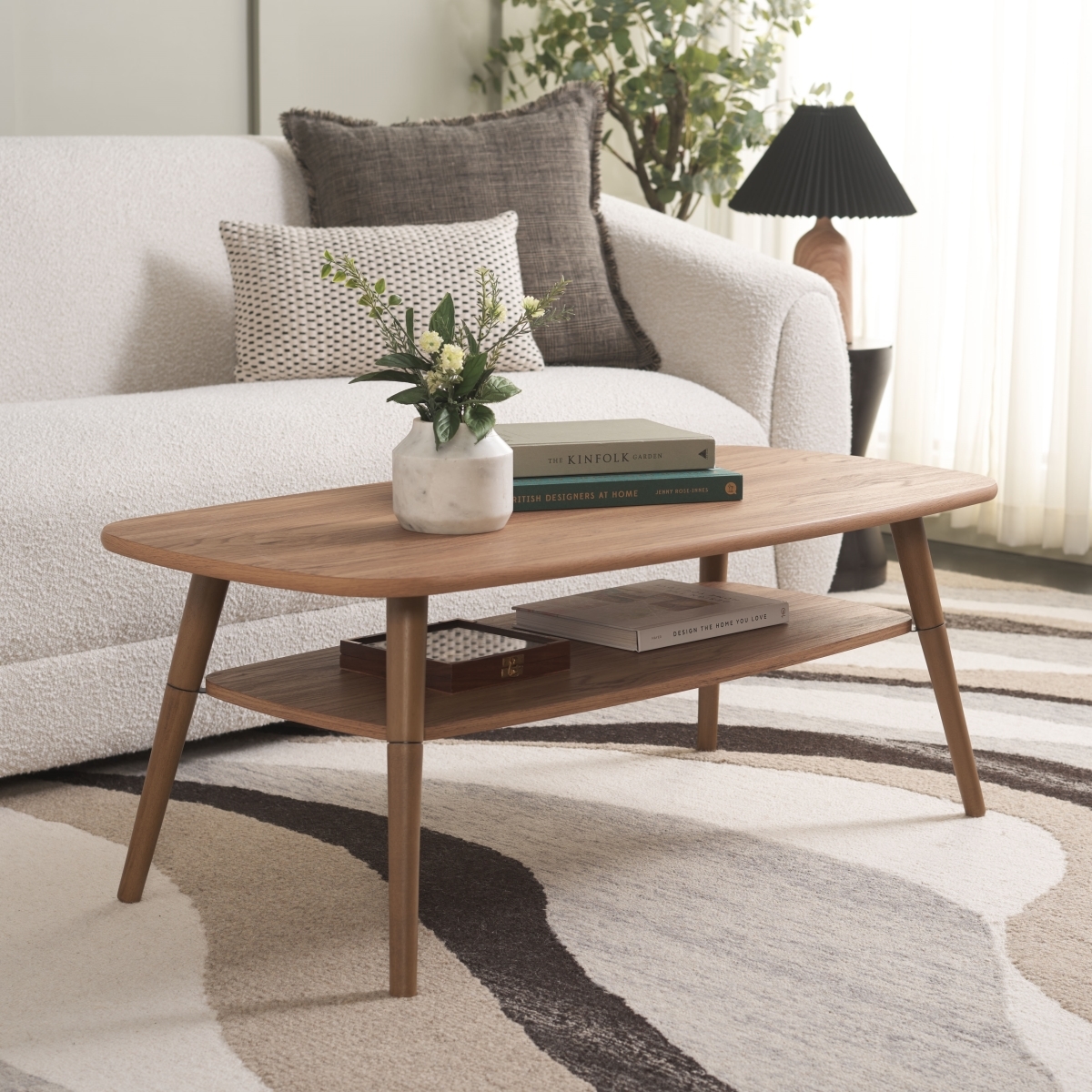 Karou 2 Tier Coffee Table - Oak - Safavieh - Image 1